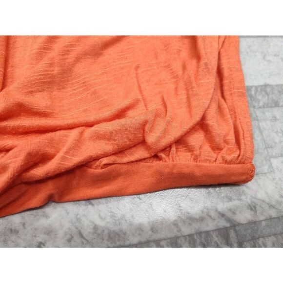 FREE PEOPLE ORANGE EMBROIDERED 2 LAYER PEASANT TOP SIZE XS - Picture 8 of 14